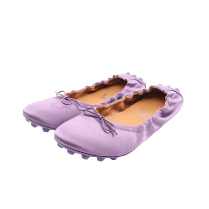 Bubble フラットシューズ サテン パープル トッズ シューズ TOD'S
