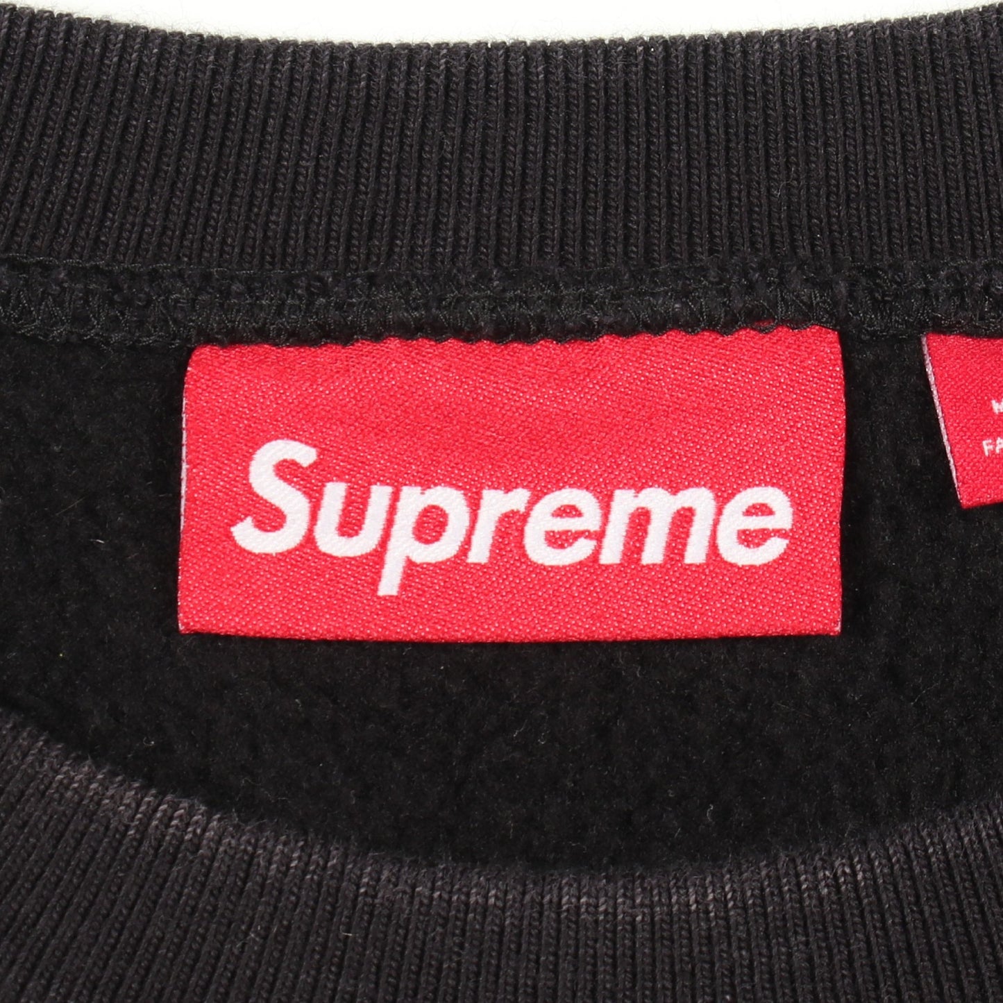 Washed Box Logo Crewneck ウォッシュ加工 スウェットシャツ コットン ブラック シュプリーム