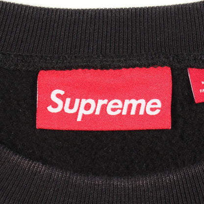 Washed Box Logo Crewneck ウォッシュ加工 スウェットシャツ コットン ブラック シュプリーム