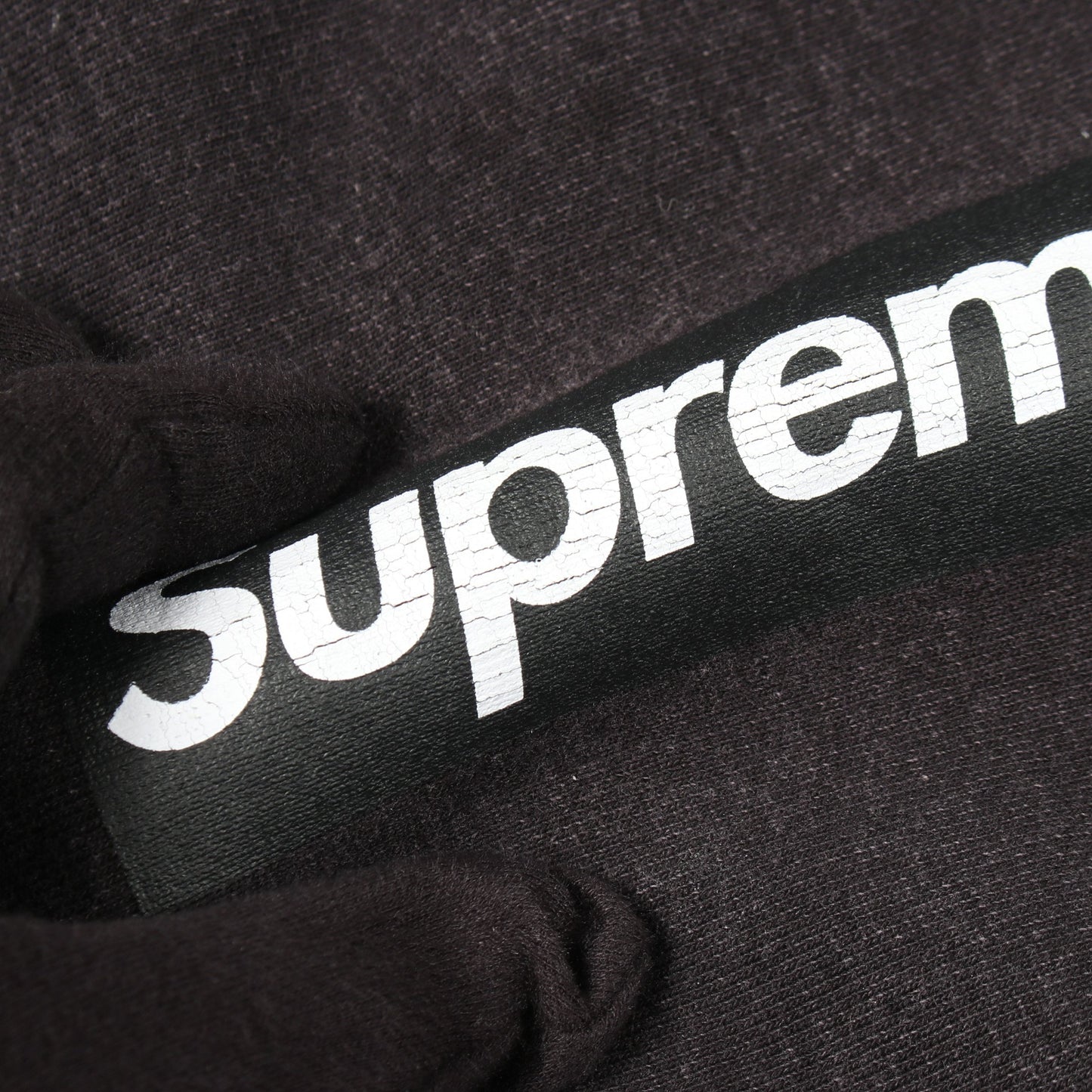 Washed Box Logo Crewneck ウォッシュ加工 スウェットシャツ コットン ブラック シュプリーム