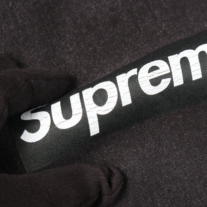 Washed Box Logo Crewneck ウォッシュ加工 スウェットシャツ コットン ブラック シュプリーム