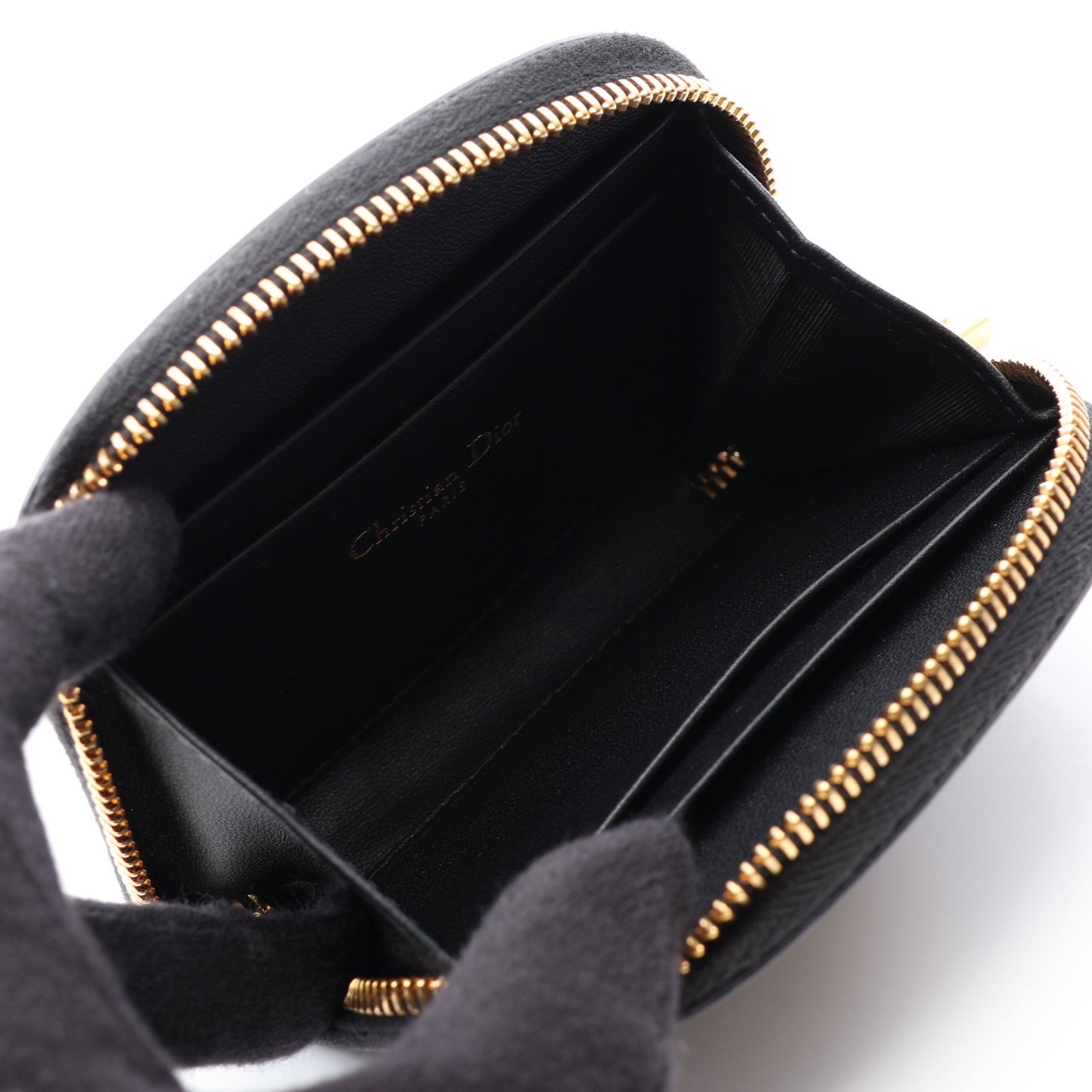 30 MONTAIGNE モンテーニュ コインケース レザー ブラック クリスチャンディオール 財布・小物 Christian Dior