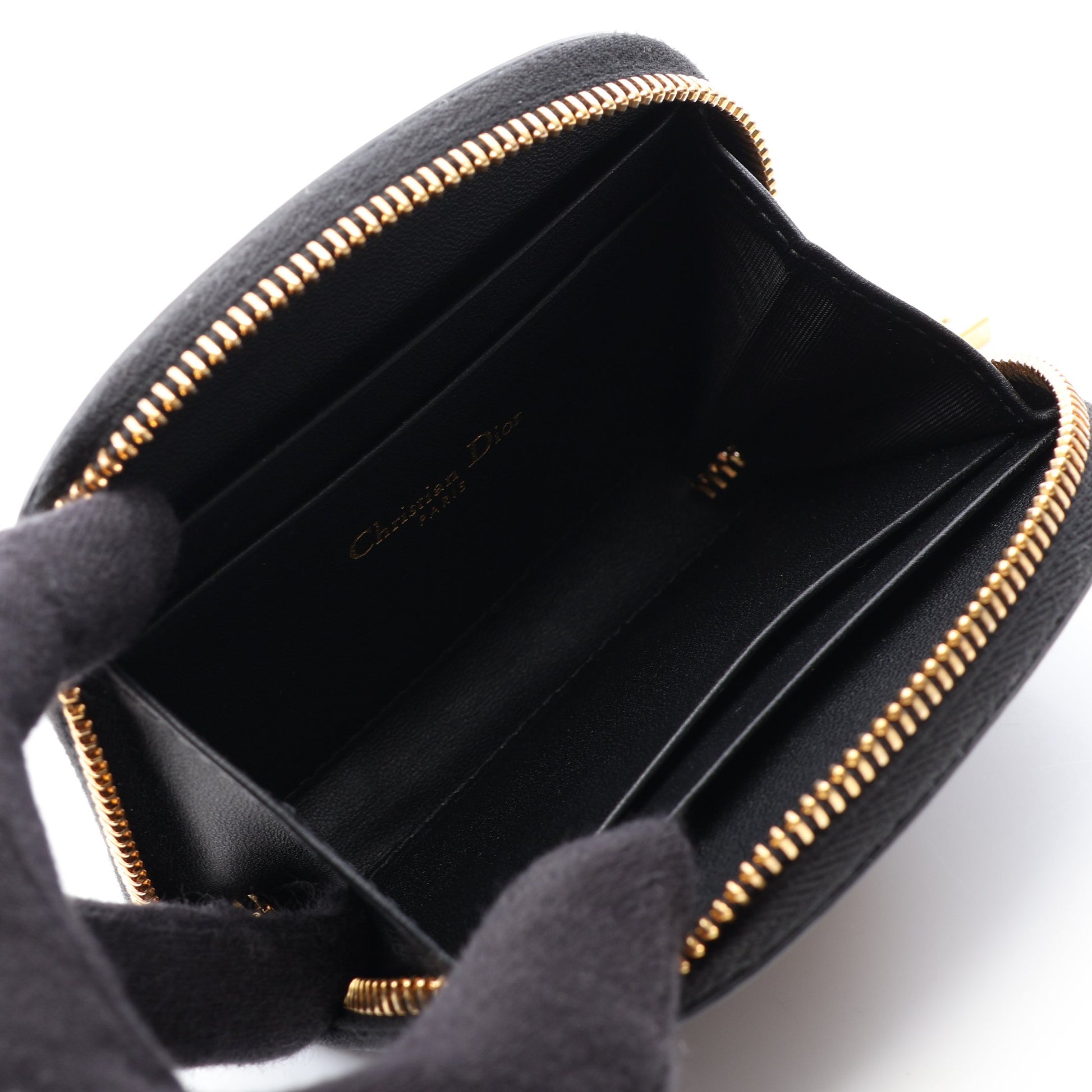 30 MONTAIGNE モンテーニュ コインケース レザー ブラック クリスチャンディオール 財布・小物 Christian Dior