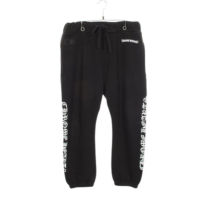 サイドロゴ 裏起毛 スウェットパンツ コットン ブラック クロムハーツ ボトムス Chrome Hearts