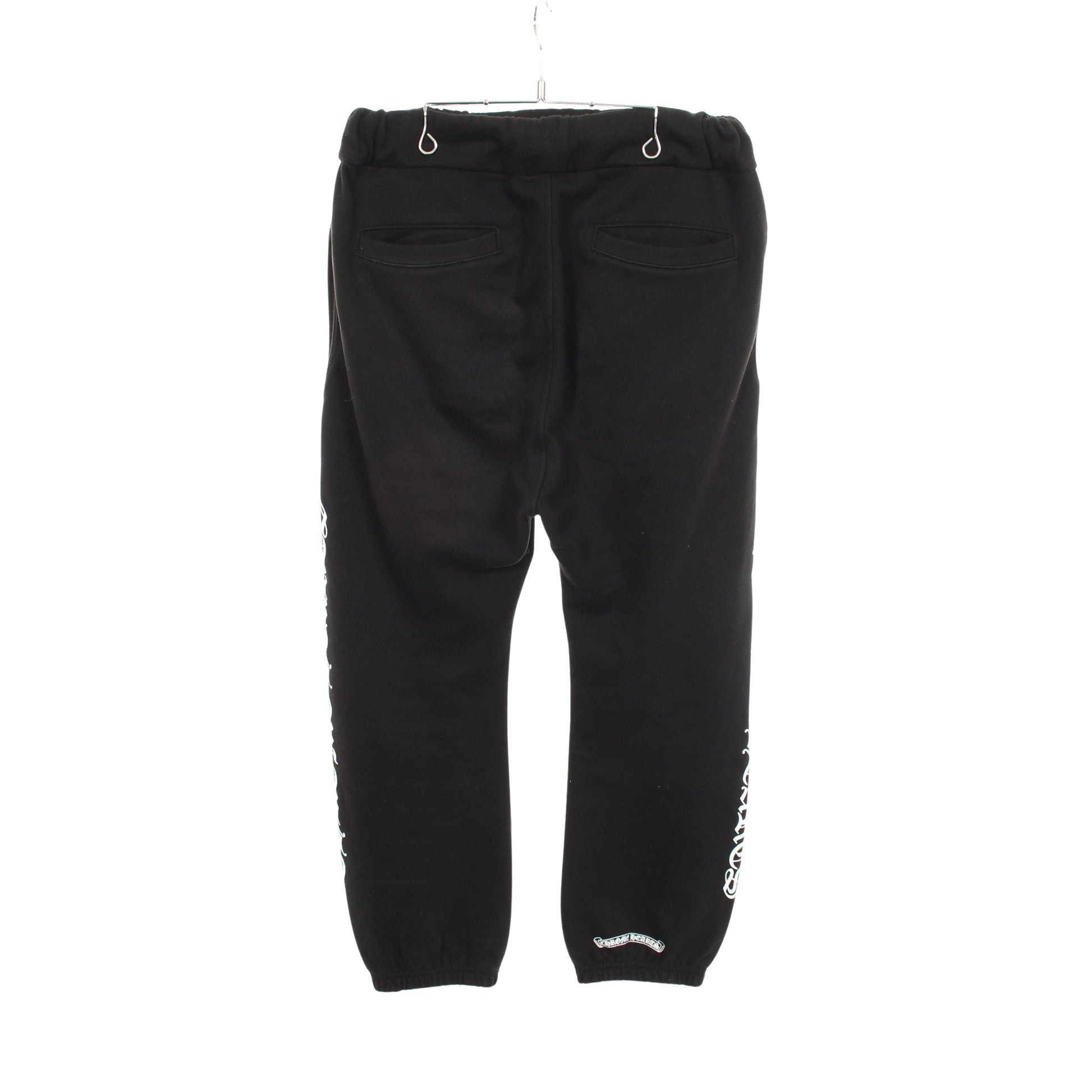 サイドロゴ 裏起毛 スウェットパンツ コットン ブラック クロムハーツ ボトムス Chrome Hearts