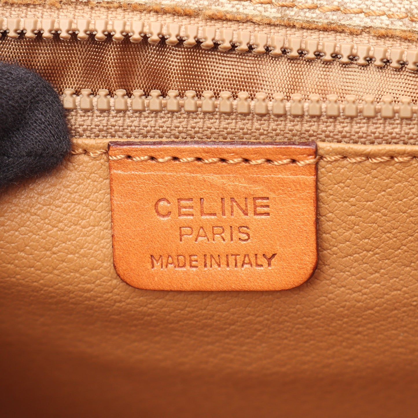トリオンフ ショルダーバッグ PVC レザー ベージュ ブラウン セリーヌ バッグ CELINE