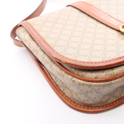 トリオンフ ショルダーバッグ PVC レザー ベージュ ブラウン セリーヌ バッグ CELINE