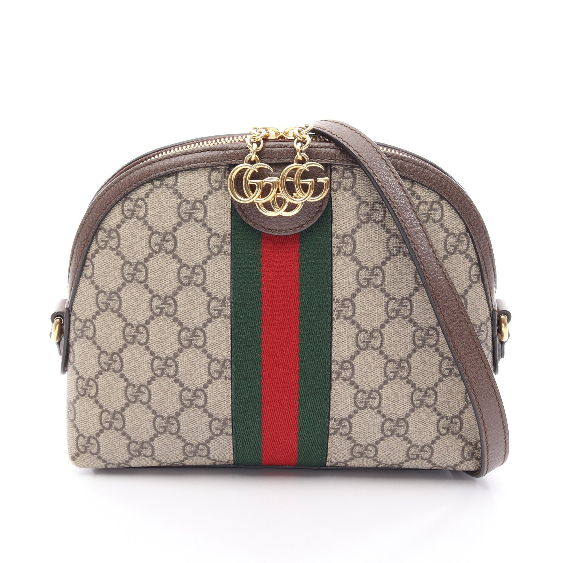 オフィディア GGスプリーム ショルダーバッグ PVC レザー ベージュ マルチカラー グッチ バッグ GUCCI
