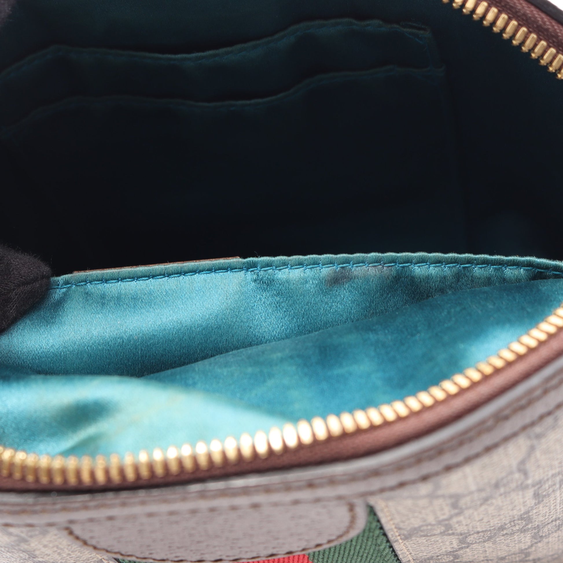 オフィディア GGスプリーム ショルダーバッグ PVC レザー ベージュ マルチカラー グッチ バッグ GUCCI