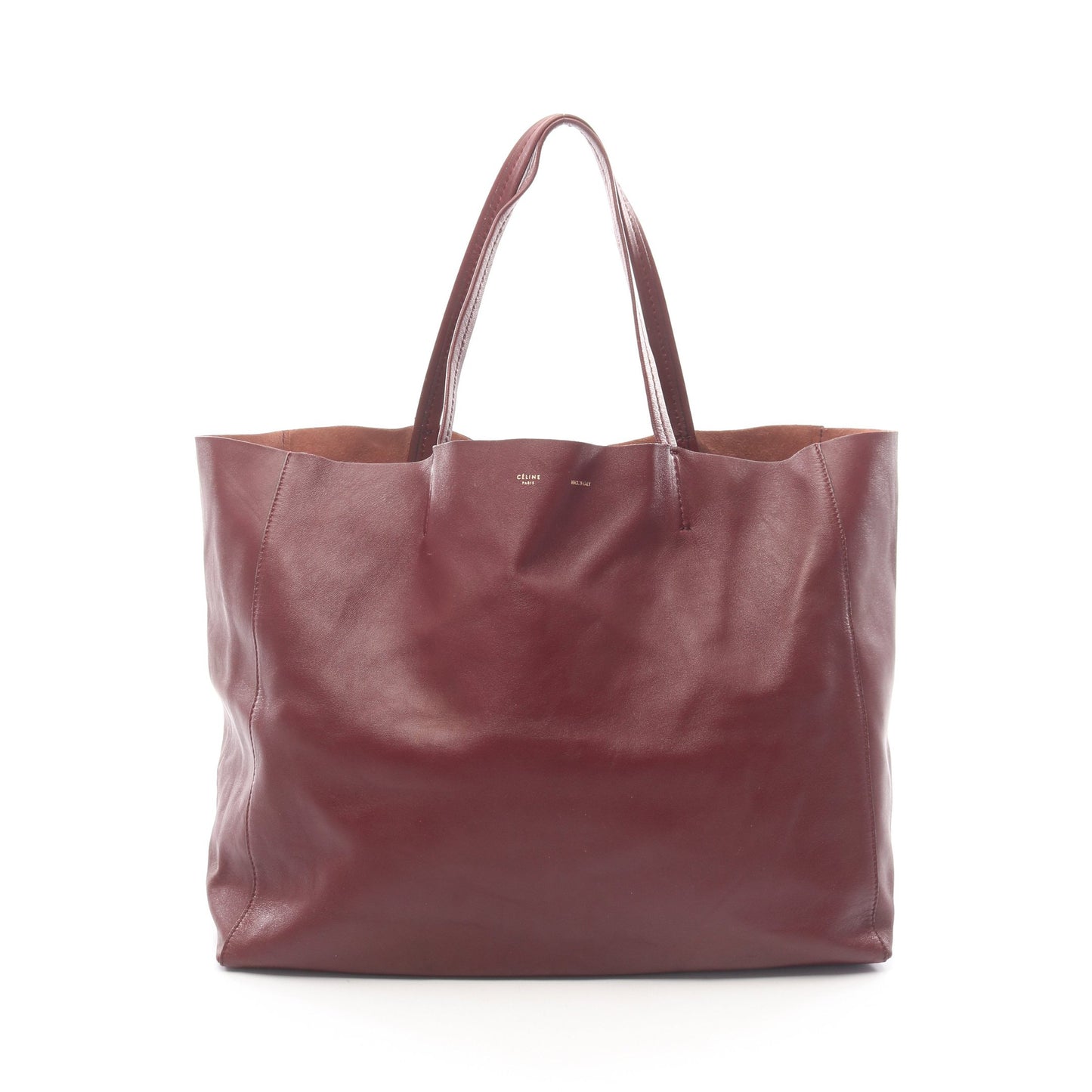 ホリゾンタル カバ ショルダーバッグ トートバッグ レザー ボルドー セリーヌ バッグ CELINE
