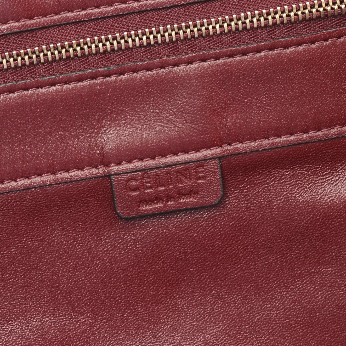 ホリゾンタル カバ ショルダーバッグ トートバッグ レザー ボルドー セリーヌ バッグ CELINE