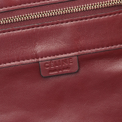 ホリゾンタル カバ ショルダーバッグ トートバッグ レザー ボルドー セリーヌ バッグ CELINE