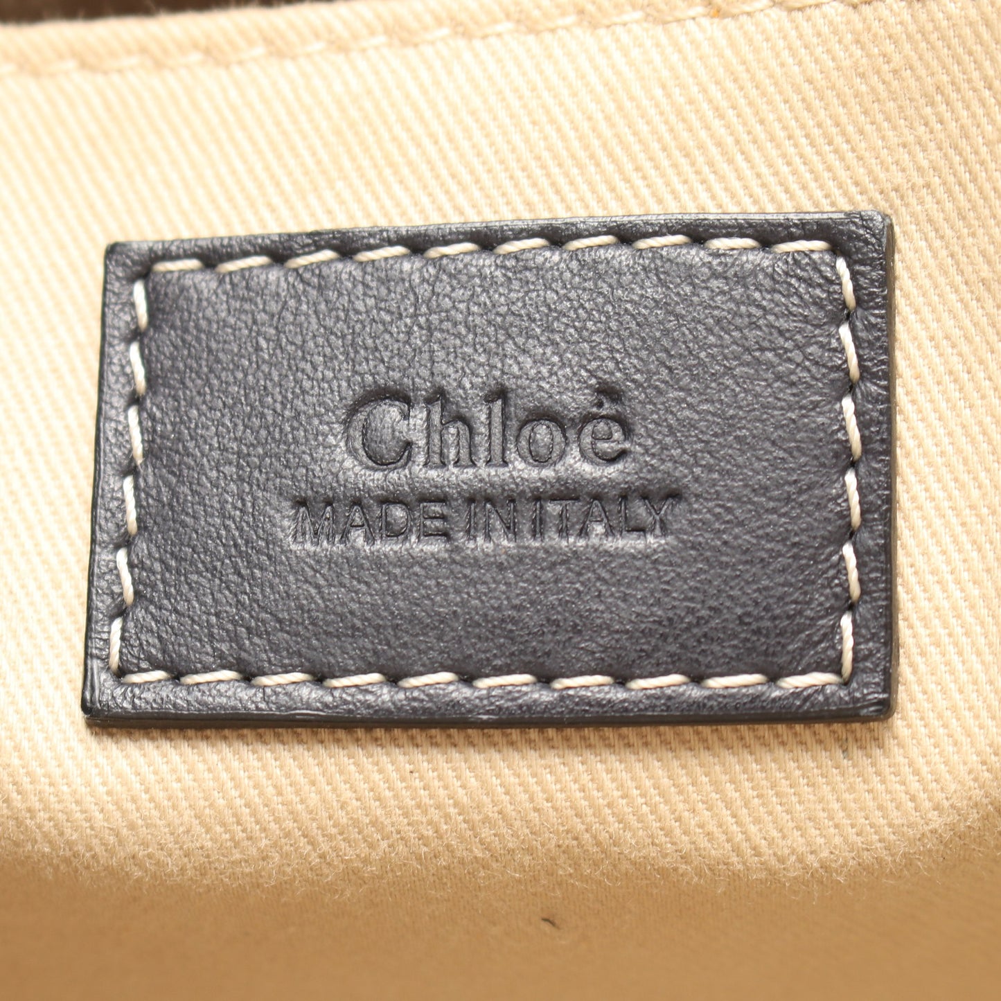 WOODY ウッディ ミディアム ショルダーバッグ トートバッグ キャンバス レザー ライトベージュ ブラック クロエ バッグ Chloe