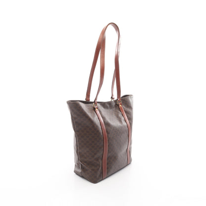 マカダム ショルダーバッグ トートバッグ PVC レザー ダークブラウン ブラウン セリーヌ バッグ CELINE