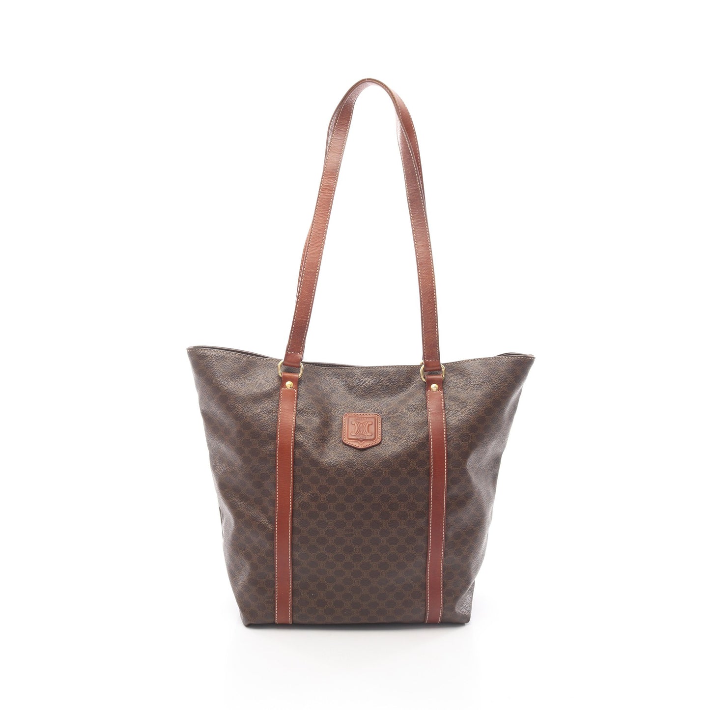 マカダム ショルダーバッグ トートバッグ PVC レザー ダークブラウン ブラウン セリーヌ バッグ CELINE