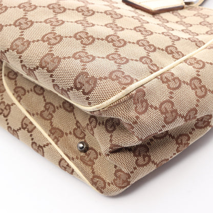 ハンドバッグ トートバッグ キャンバス レザー ベージュ ブラウン グッチ バッグ GUCCI