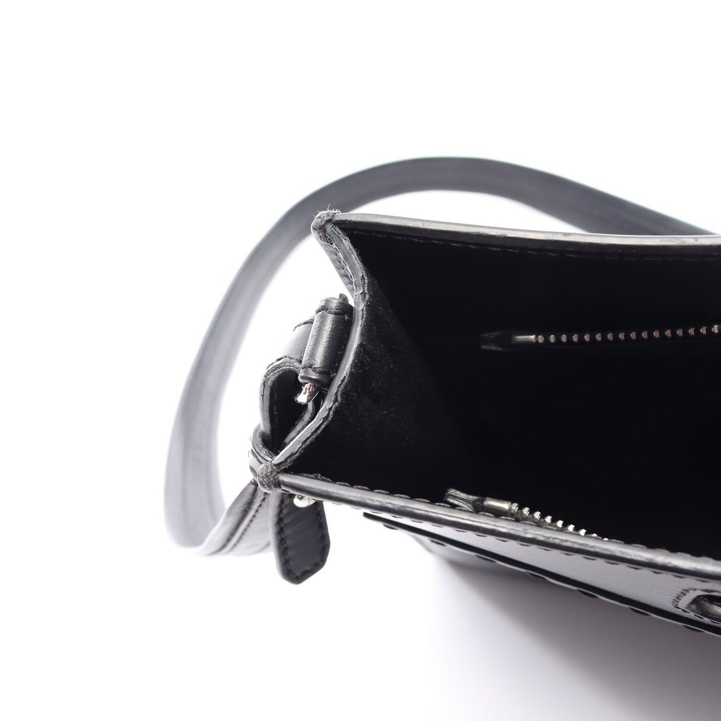 ショッパー スモール 2WAY ハンドバッグ レザー ブラック フェンディ バッグ FENDI
