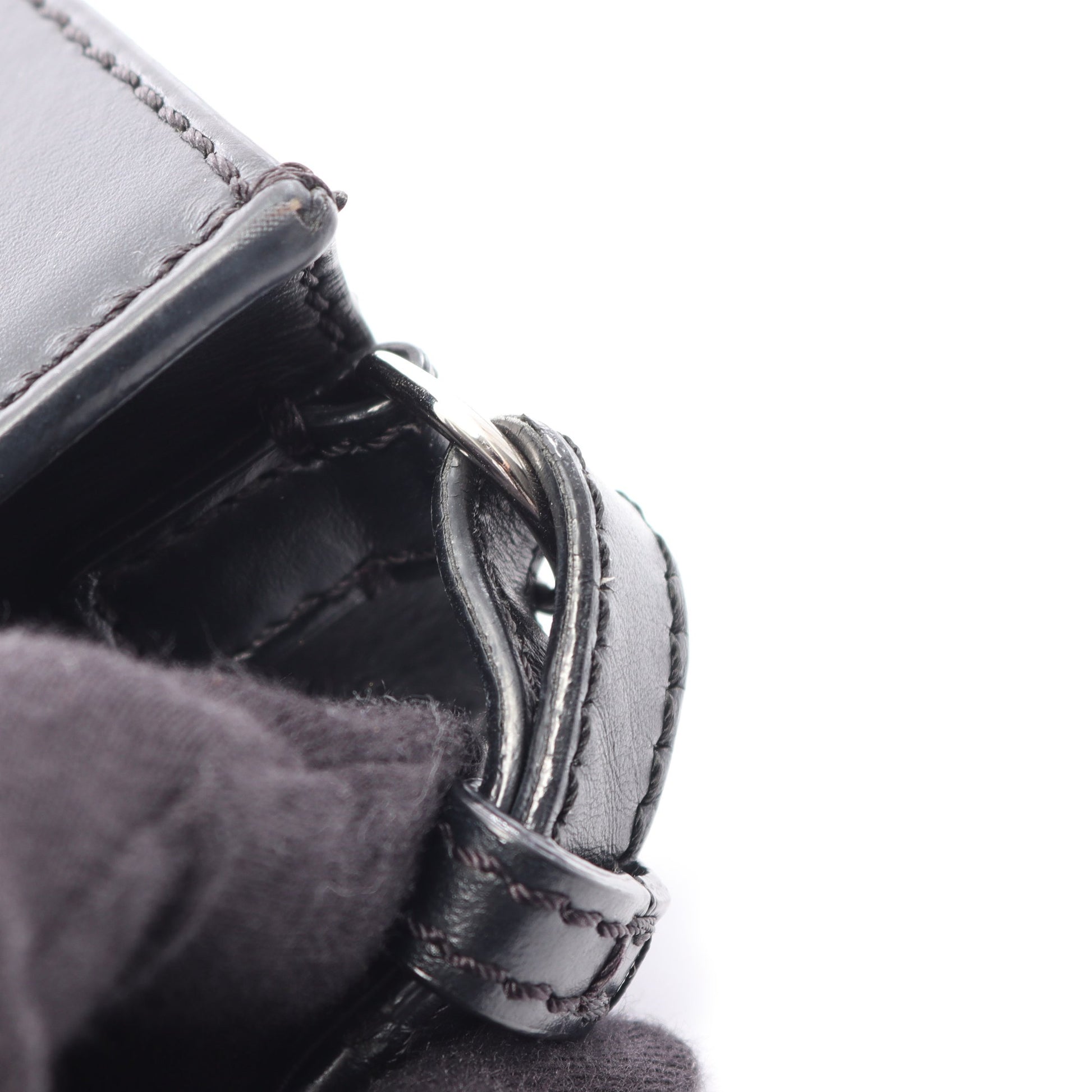 ショッパー スモール 2WAY ハンドバッグ レザー ブラック フェンディ バッグ FENDI