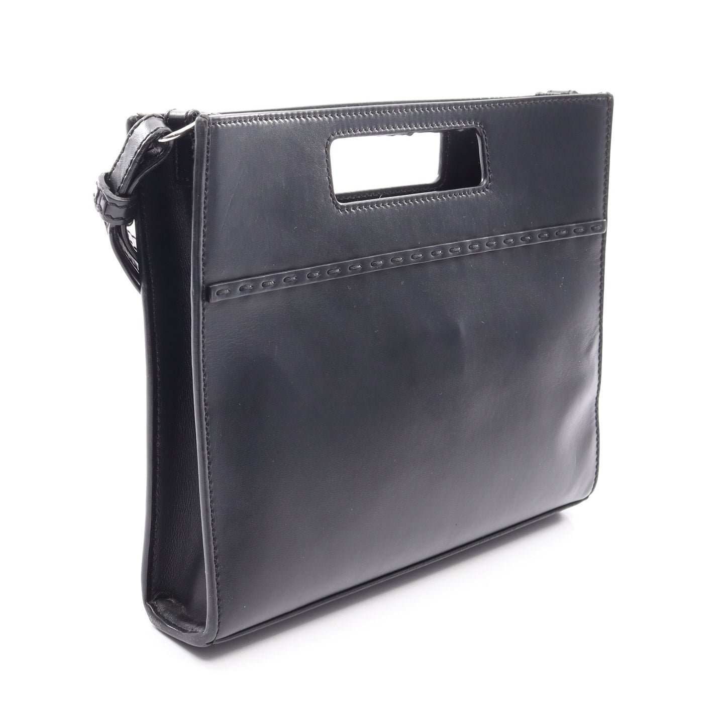 ショッパー スモール 2WAY ハンドバッグ レザー ブラック フェンディ バッグ FENDI