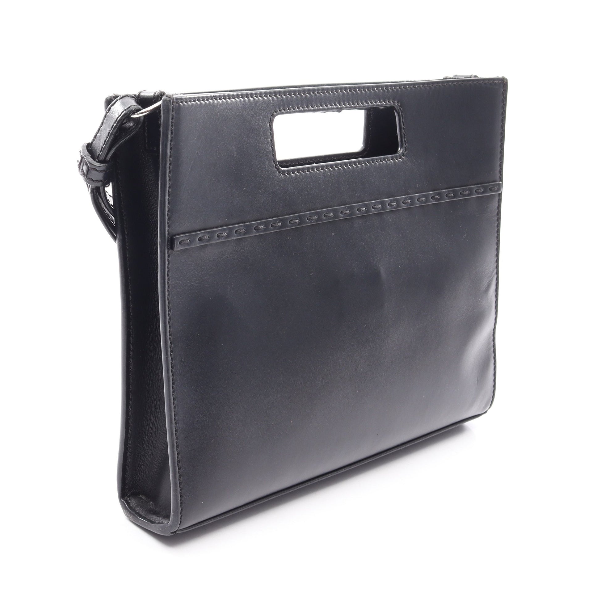 ショッパー スモール 2WAY ハンドバッグ レザー ブラック フェンディ バッグ FENDI