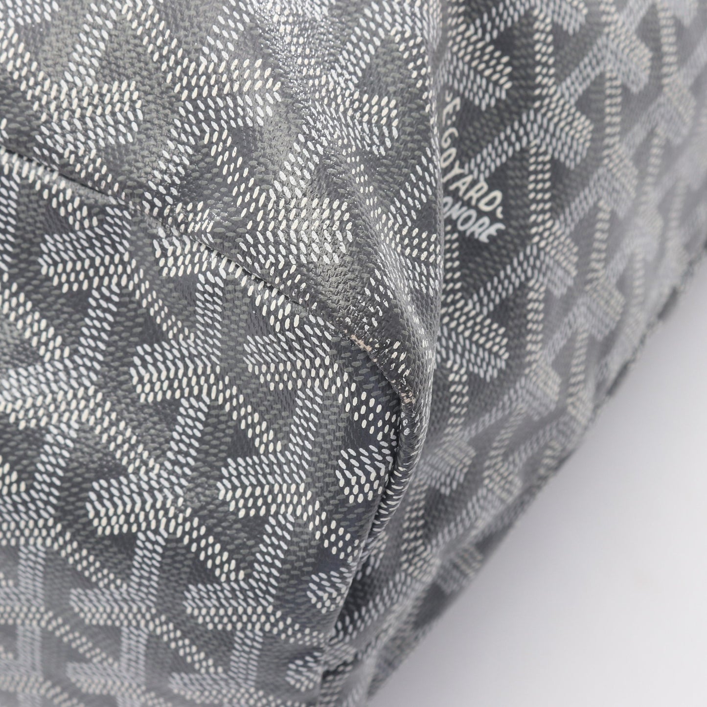 サンルイPM ハンドバッグ トートバッグ コーティングキャンバス レザー グレー ゴヤール バッグ GOYARD