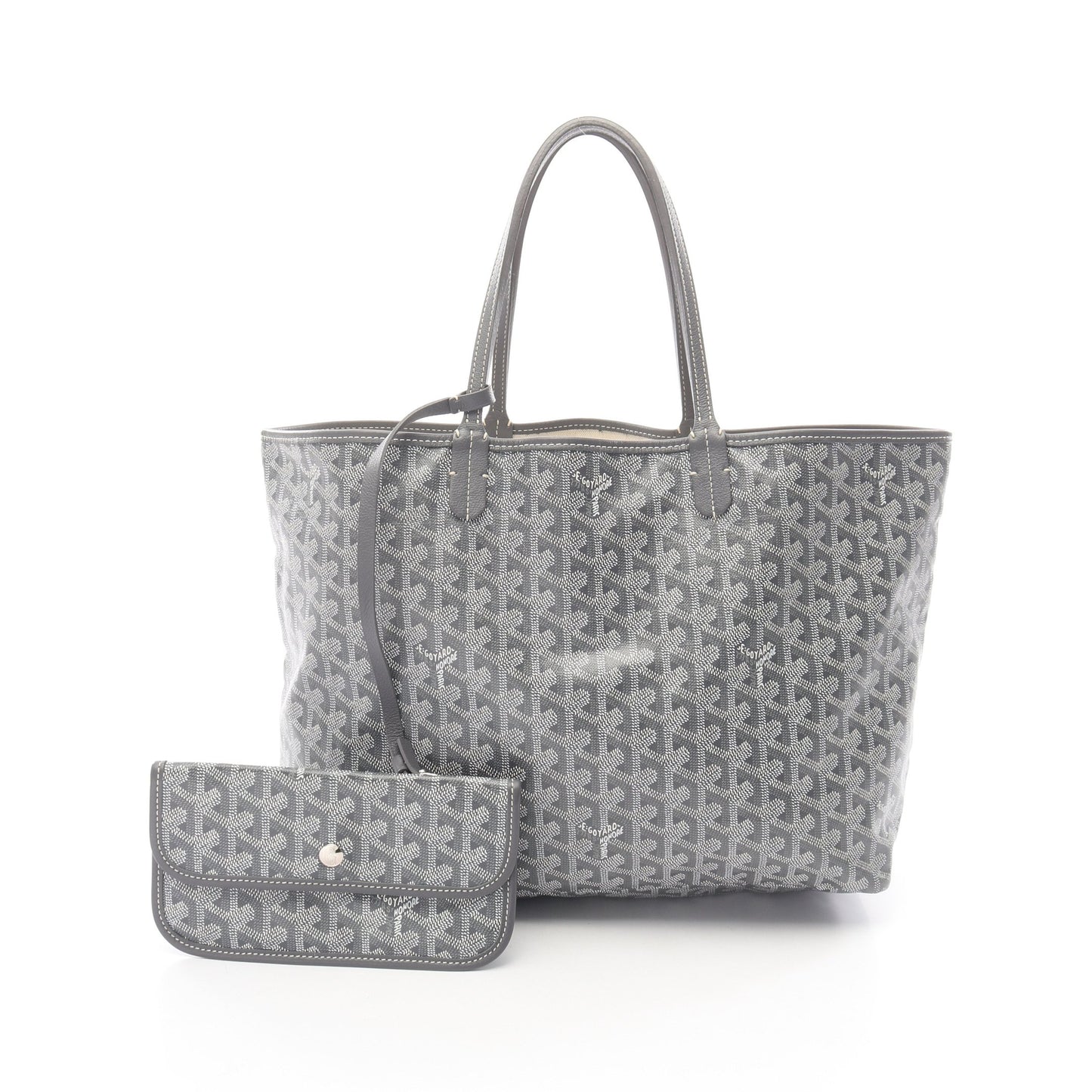 サンルイPM ハンドバッグ トートバッグ コーティングキャンバス レザー グレー ゴヤール バッグ GOYARD