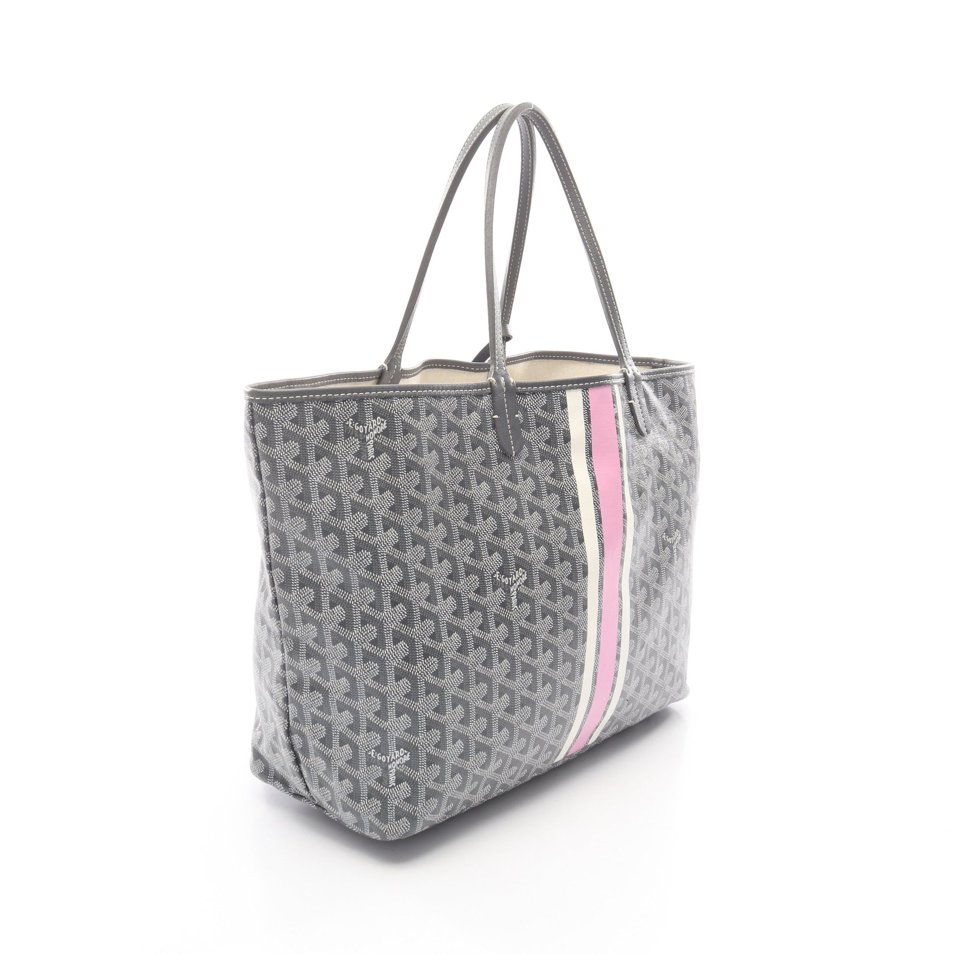 サンルイPM ハンドバッグ トートバッグ コーティングキャンバス レザー グレー ゴヤール バッグ GOYARD