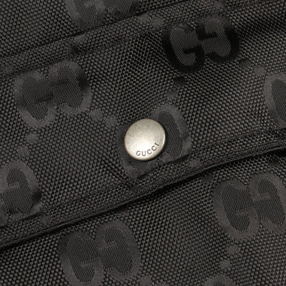 オフザグリッド GG フーデッドジャケット フード付き ブルゾン ナイロン ブラック グッチ アウター GUCCI