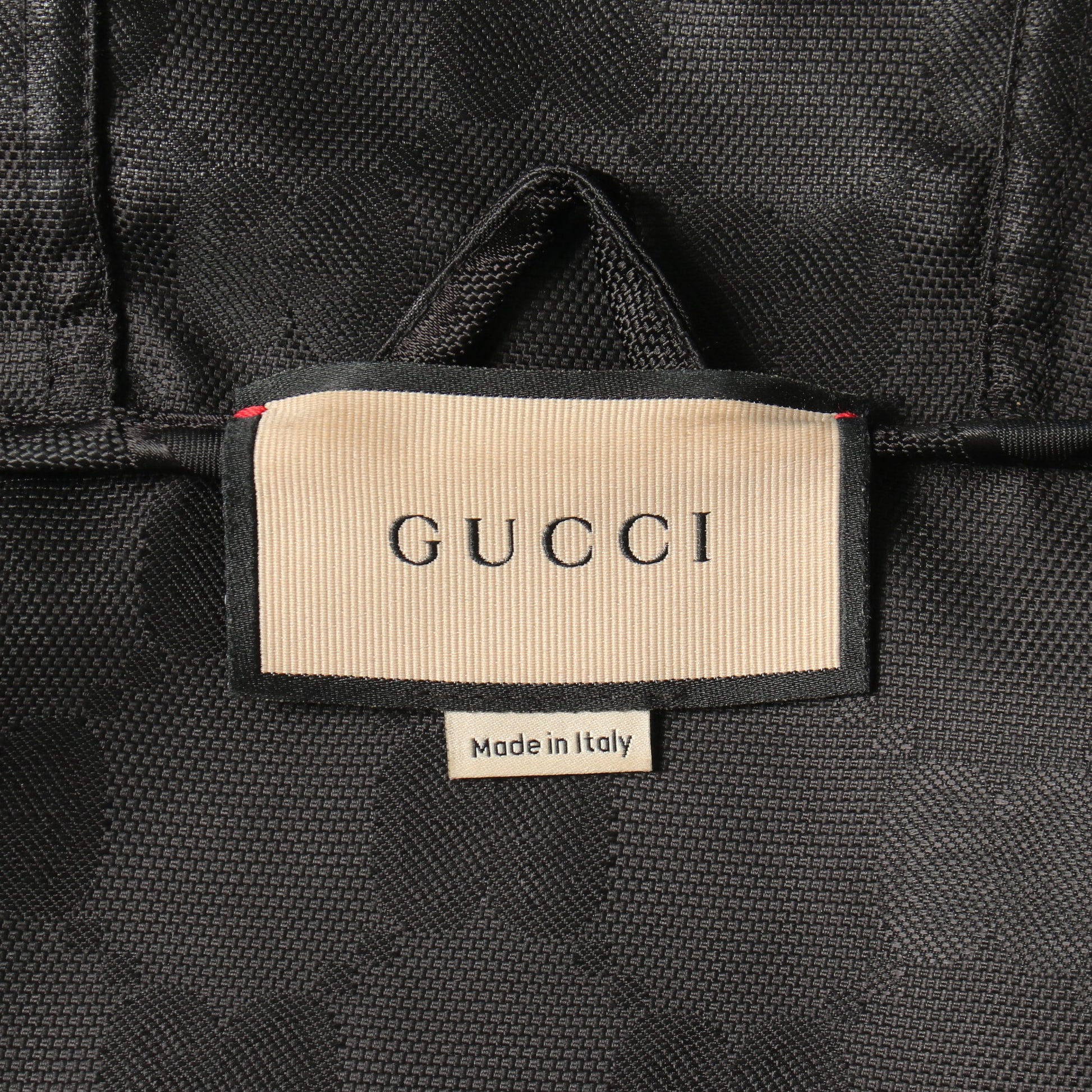 オフザグリッド GG フーデッドジャケット フード付き ブルゾン ナイロン ブラック グッチ アウター GUCCI