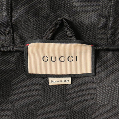 オフザグリッド GG フーデッドジャケット フード付き ブルゾン ナイロン ブラック グッチ アウター GUCCI