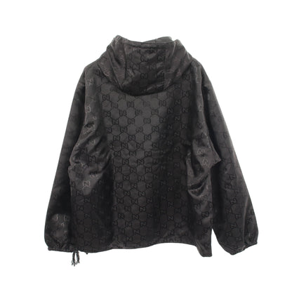 オフザグリッド GG フーデッドジャケット フード付き ブルゾン ナイロン ブラック グッチ アウター GUCCI
