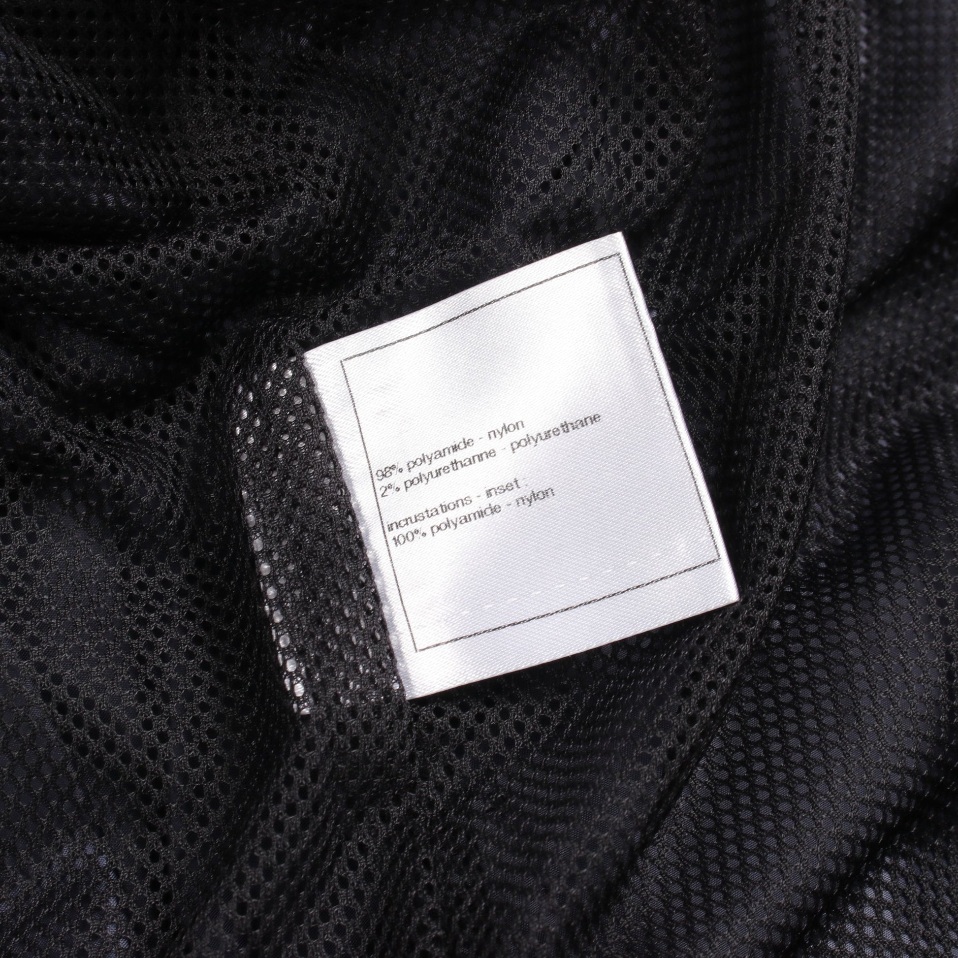 ココマークボタン メッシュ切替 フード付き ジャケット ナイロン ネイビー ブラック シャネル アウター CHANEL