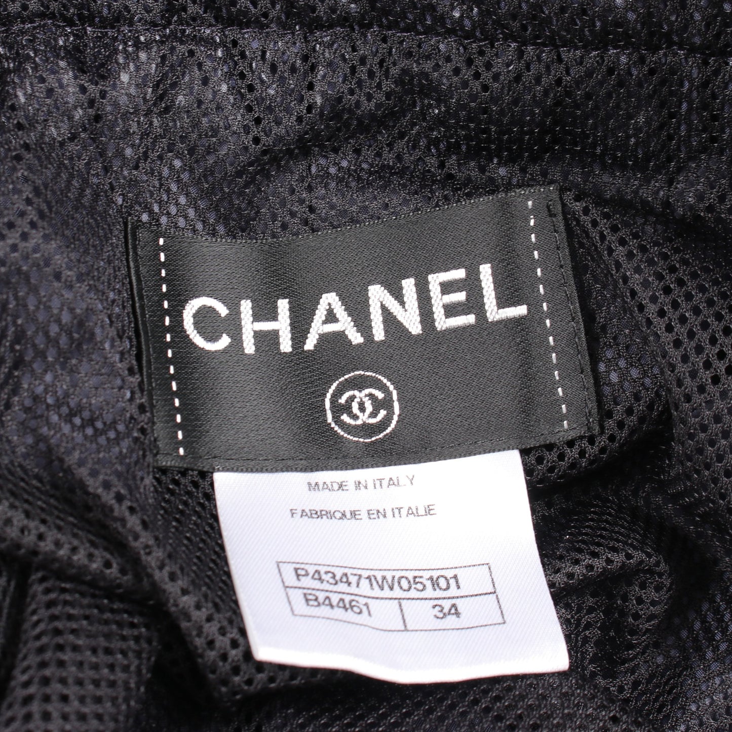 ココマークボタン メッシュ切替 フード付き ジャケット ナイロン ネイビー ブラック シャネル アウター CHANEL