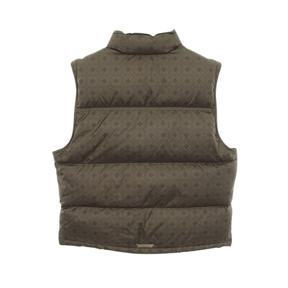 STIFF VEST CHプラス総柄 クロスボールボタン ダガージップ ダウンベスト カーキグリーン クロムハーツ アウター Chrome Hearts
