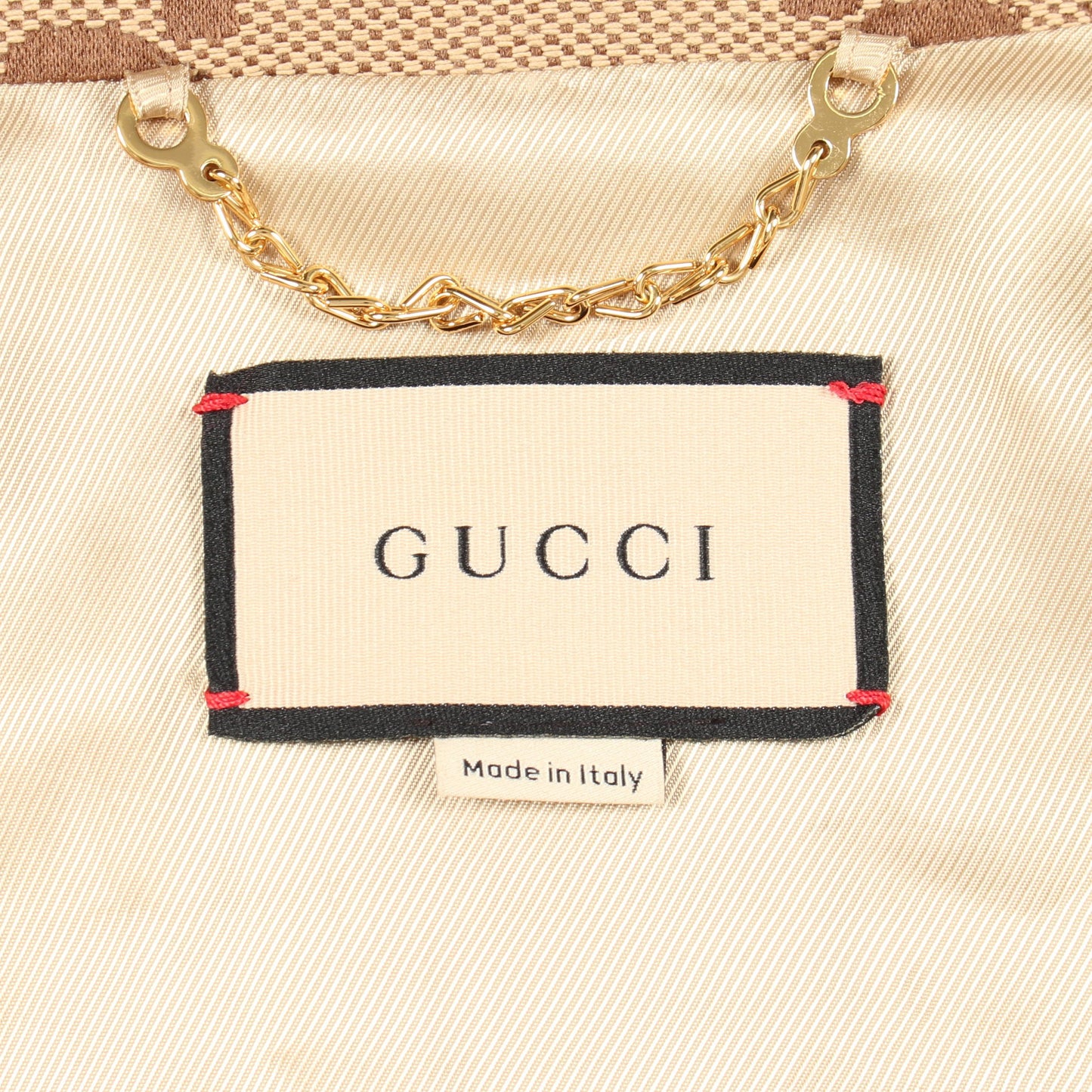 ジャンボGGキャンバス ブルゾン ジャケット コットン ベージュ ブラウン グッチ アウター GUCCI