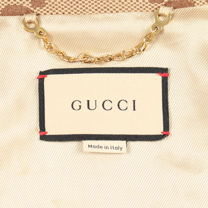 ジャンボGGキャンバス ブルゾン ジャケット コットン ベージュ ブラウン グッチ アウター GUCCI