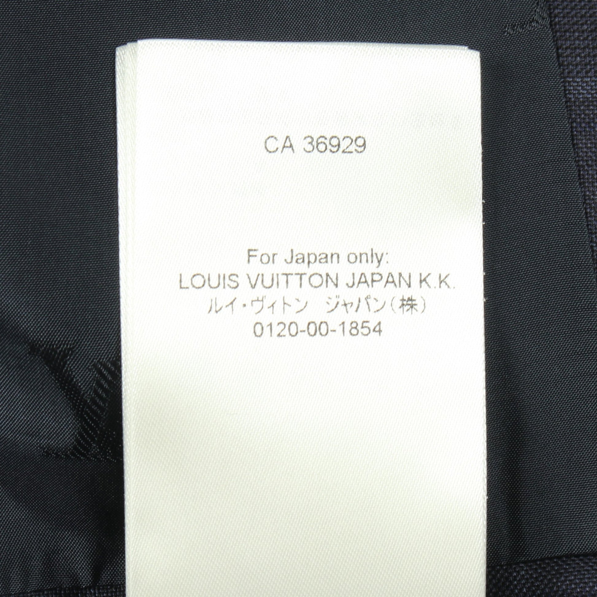 グレンチェック トラックトップ ブルゾン ジャケット ウール ネイビー ルイヴィトン アウター LOUIS VUITTON