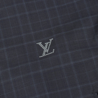 グレンチェック トラックトップ ブルゾン ジャケット ウール ネイビー ルイヴィトン アウター LOUIS VUITTON