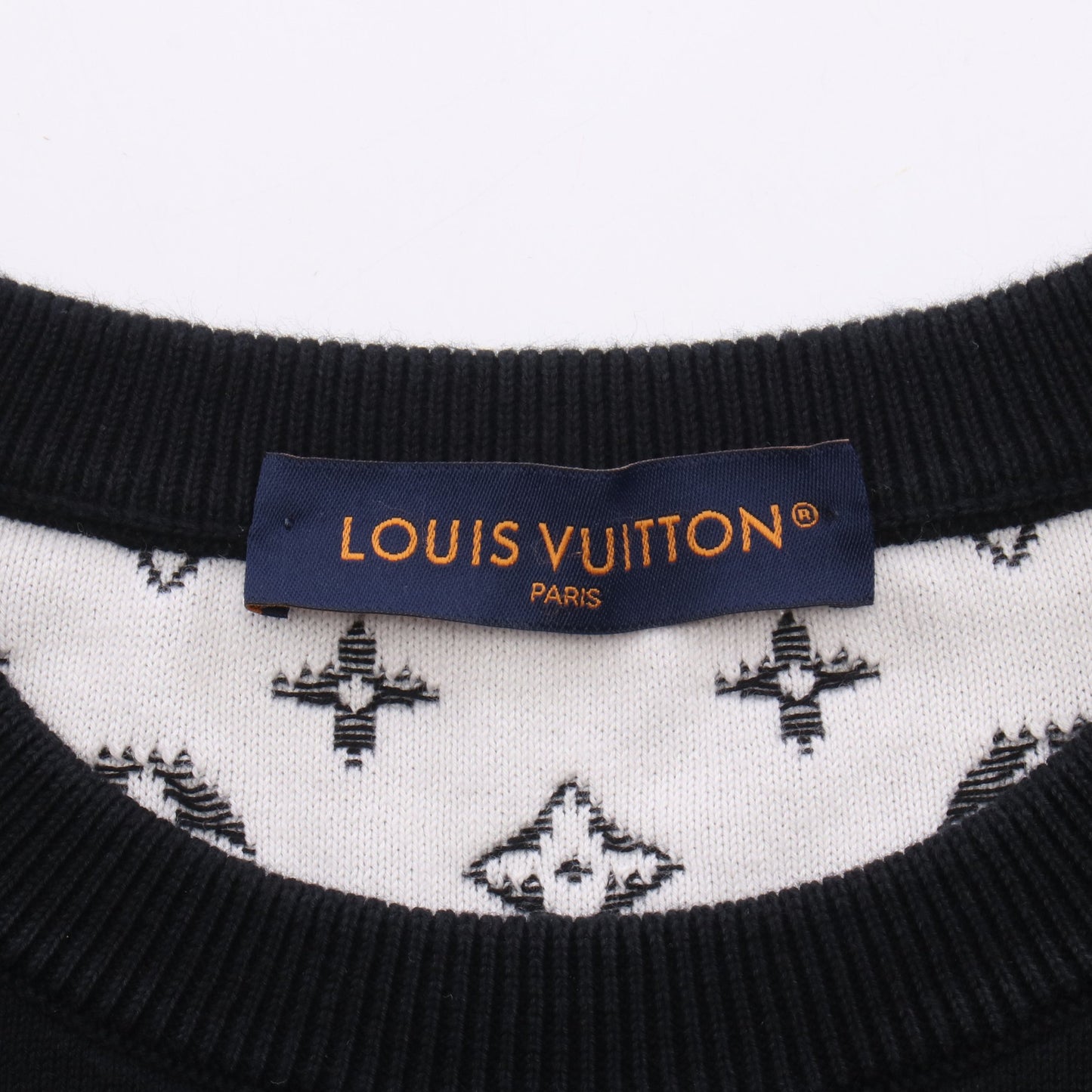 グラディエントモノグラム ニット コットン ブラック ホワイト ルイヴィトン トップス LOUIS VUITTON