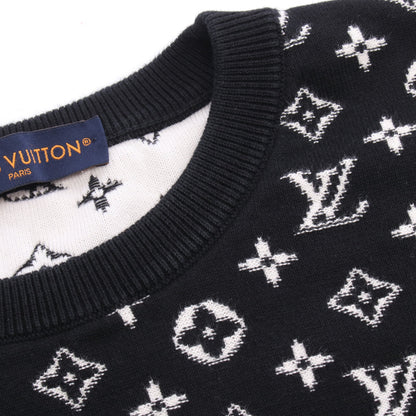 グラディエントモノグラム ニット コットン ブラック ホワイト ルイヴィトン トップス LOUIS VUITTON