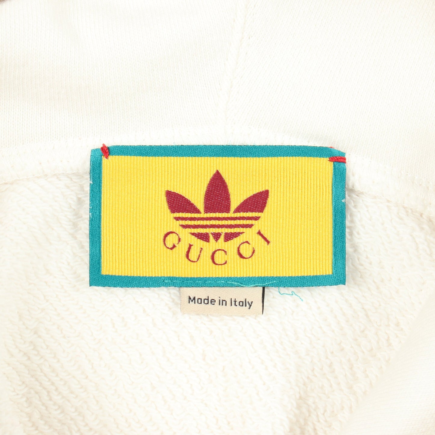 GUCCI × adidas ロゴプリント フーディ プルオーバーパーカー コットン ホワイト マルチカラー グッチ
