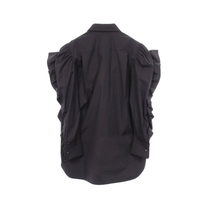 フリル 長袖 シャツ コットン ブラック マックスマーラ トップス Max Mara
