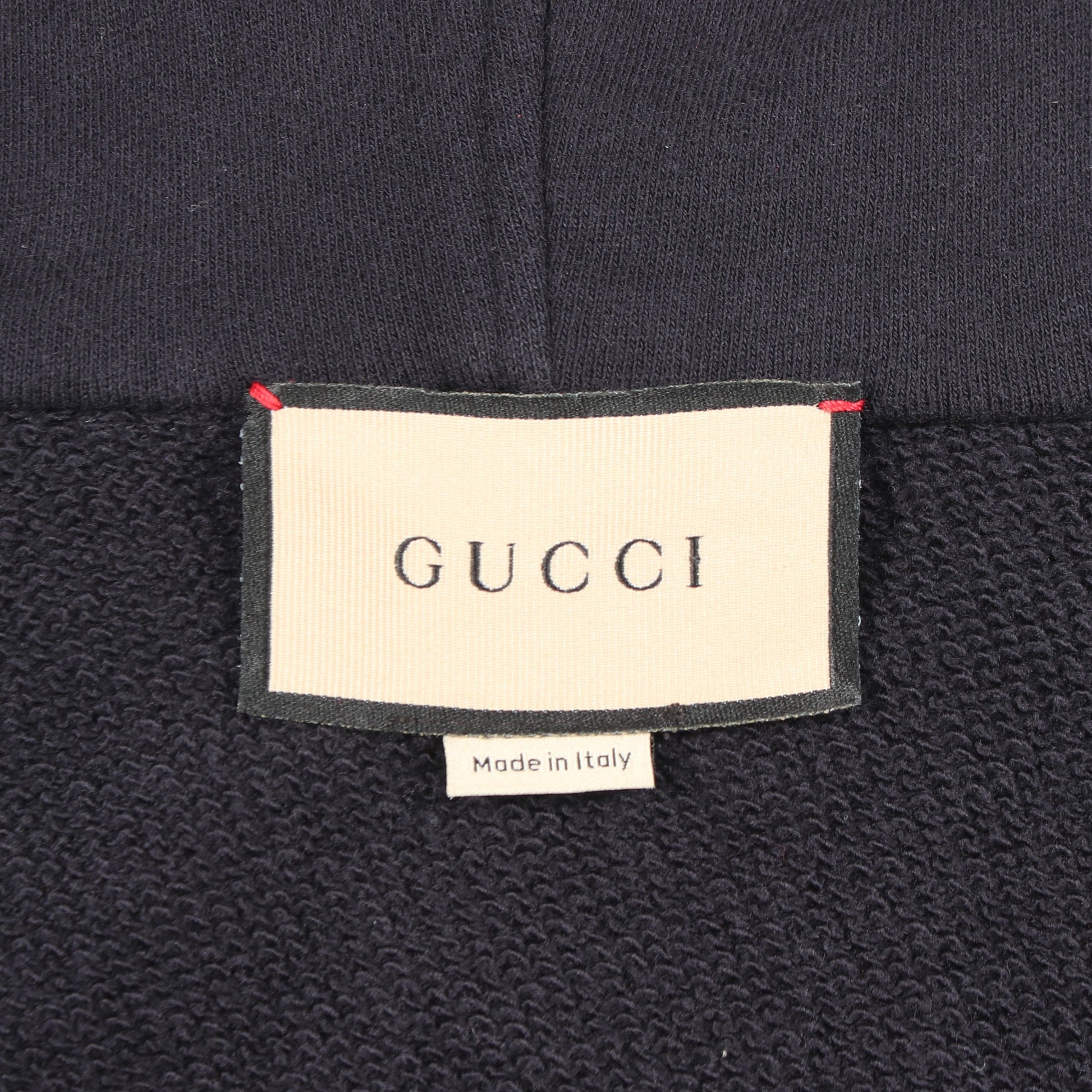 ウェブ シェリーライン ハーフジップ プルオーバーパーカー コットン ネイビー マルチカラー グッチ トップス GUCCI