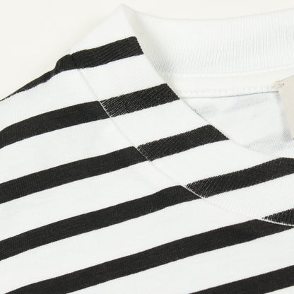 ボーダー クロップド 半袖Tシャツ コットン ホワイト ブラック ミュウミュウ トップス miu miu
