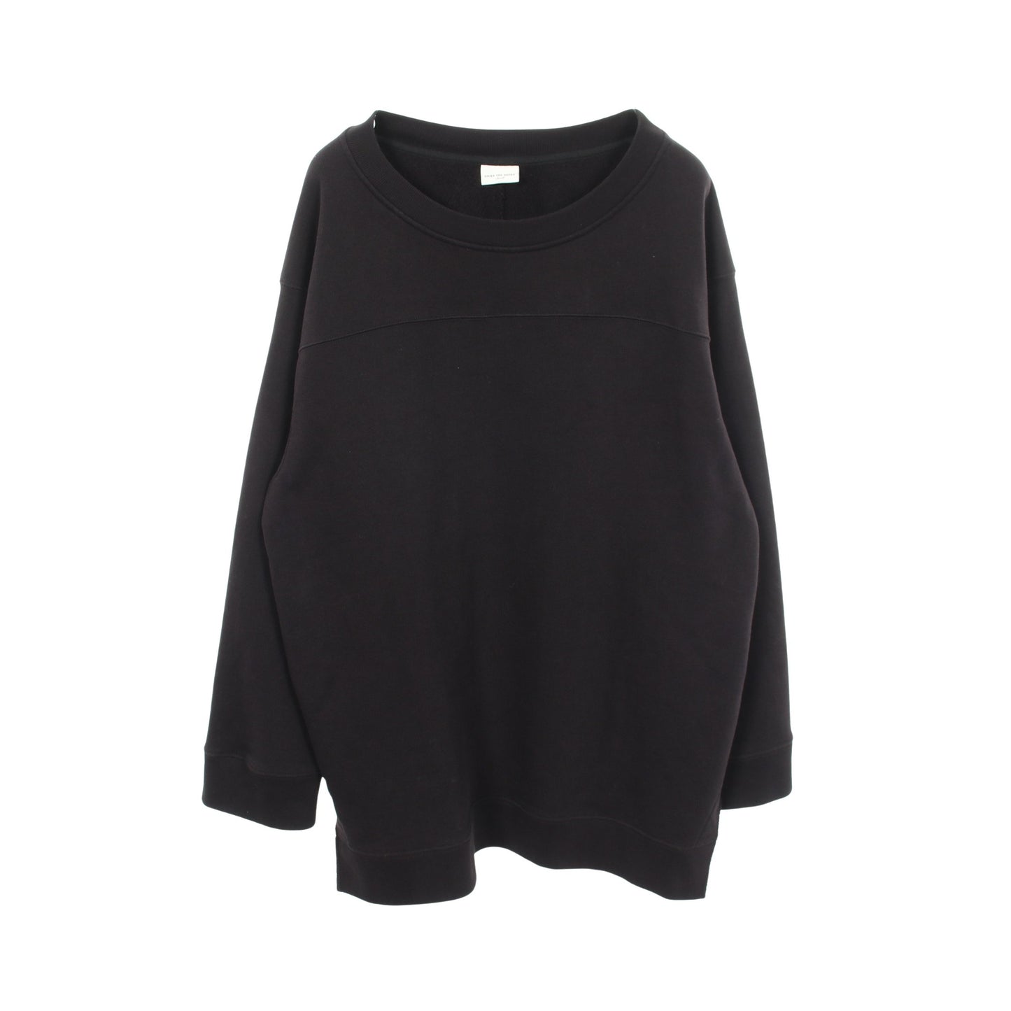 アシンメトリー スウェットシャツ コットン ブラック ドリスヴァンノッテン トップス DRIES VAN NOTEN