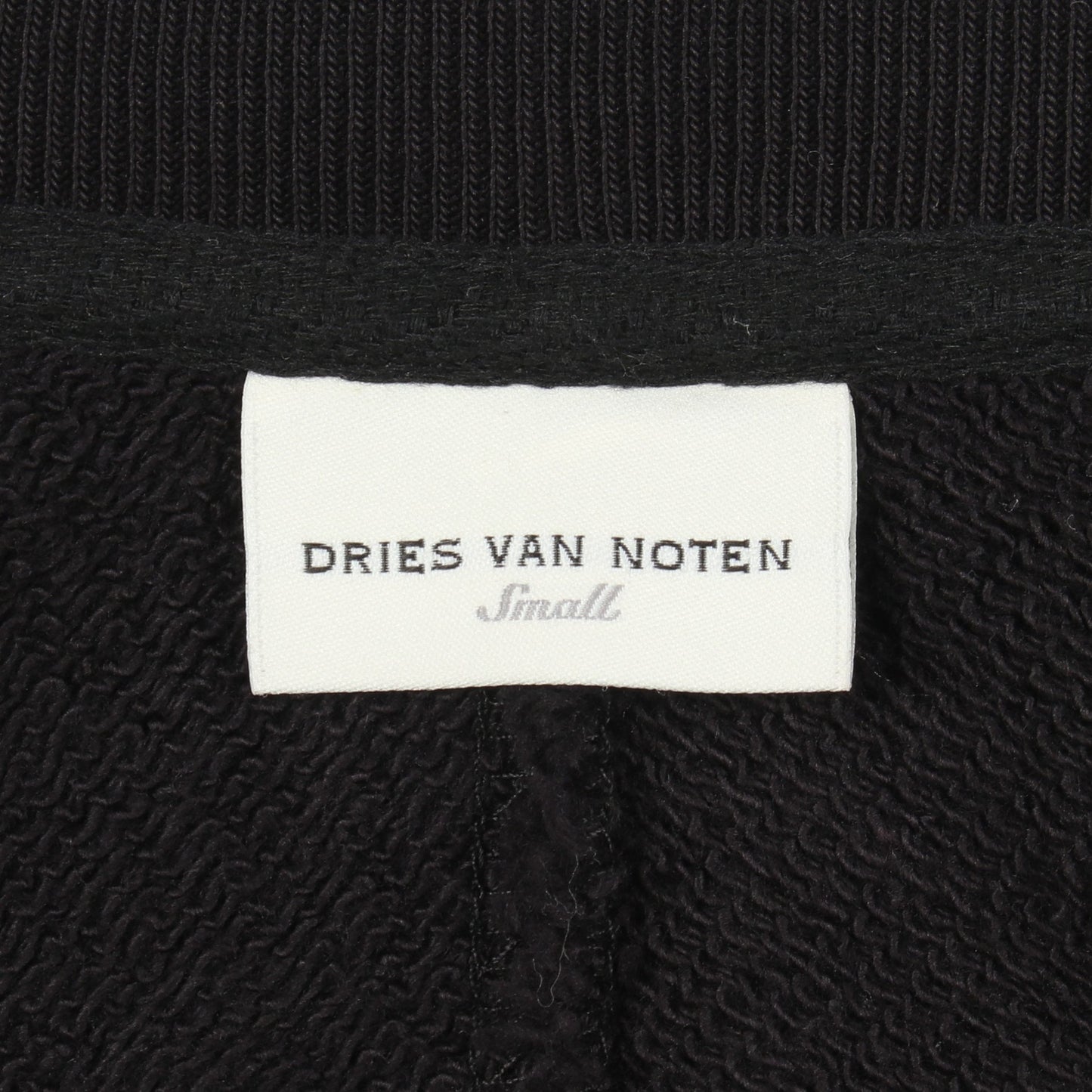 アシンメトリー スウェットシャツ コットン ブラック ドリスヴァンノッテン トップス DRIES VAN NOTEN