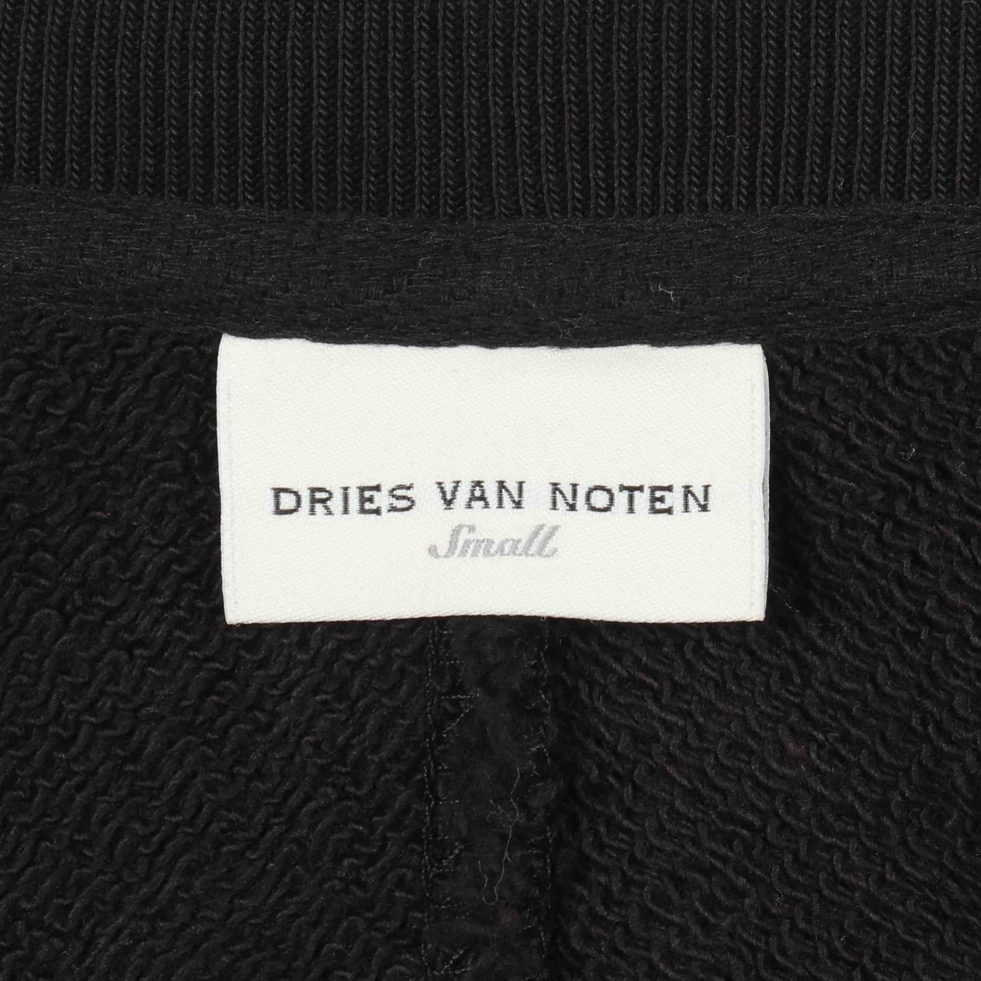 アシンメトリー スウェットシャツ コットン ブラック ドリスヴァンノッテン トップス DRIES VAN NOTEN