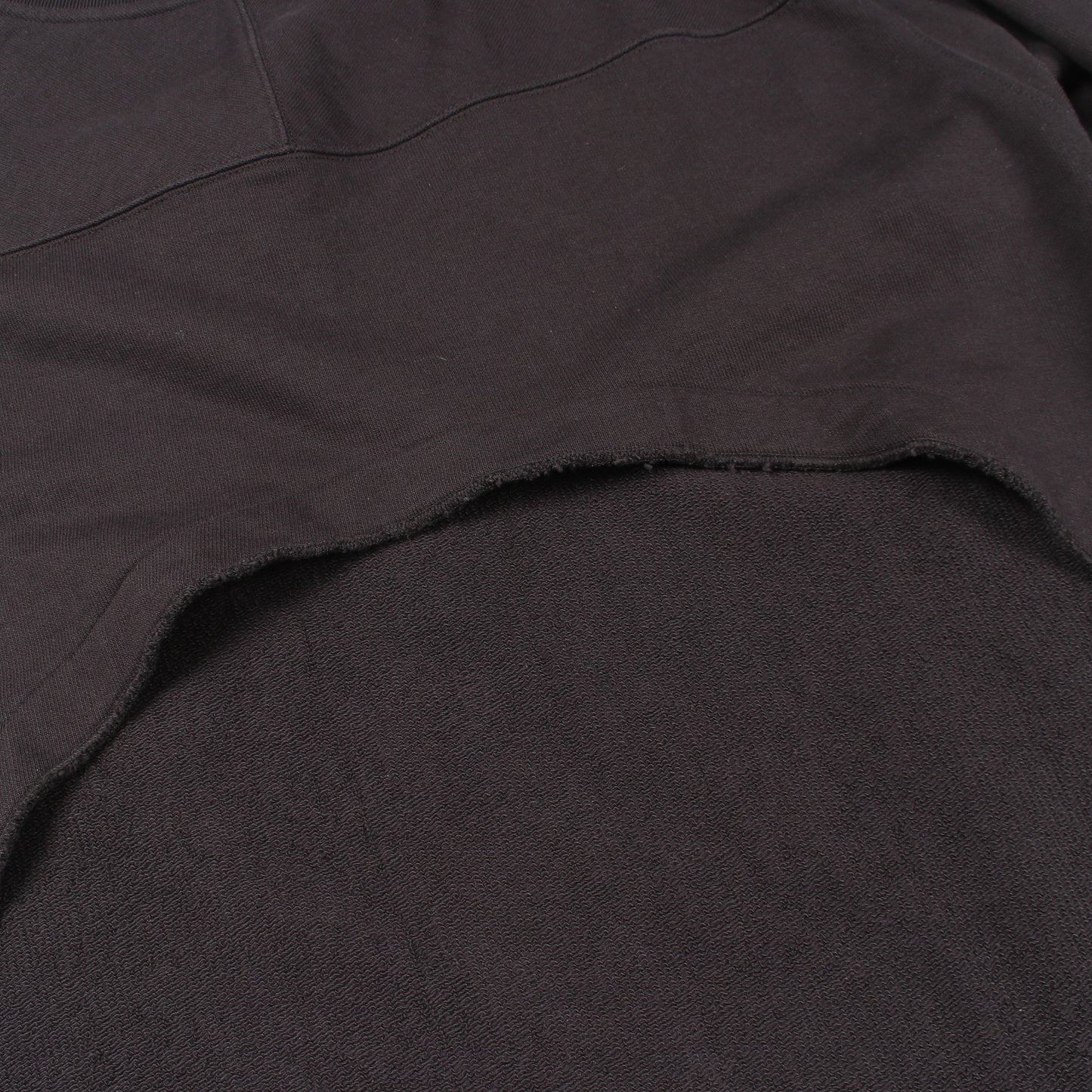 アシンメトリー スウェットシャツ コットン ブラック ドリスヴァンノッテン トップス DRIES VAN NOTEN
