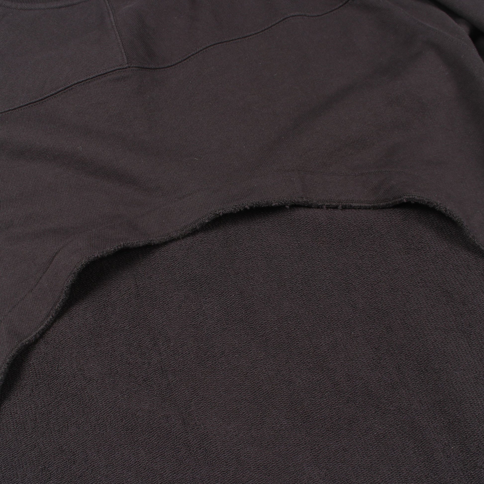 アシンメトリー スウェットシャツ コットン ブラック ドリスヴァンノッテン トップス DRIES VAN NOTEN