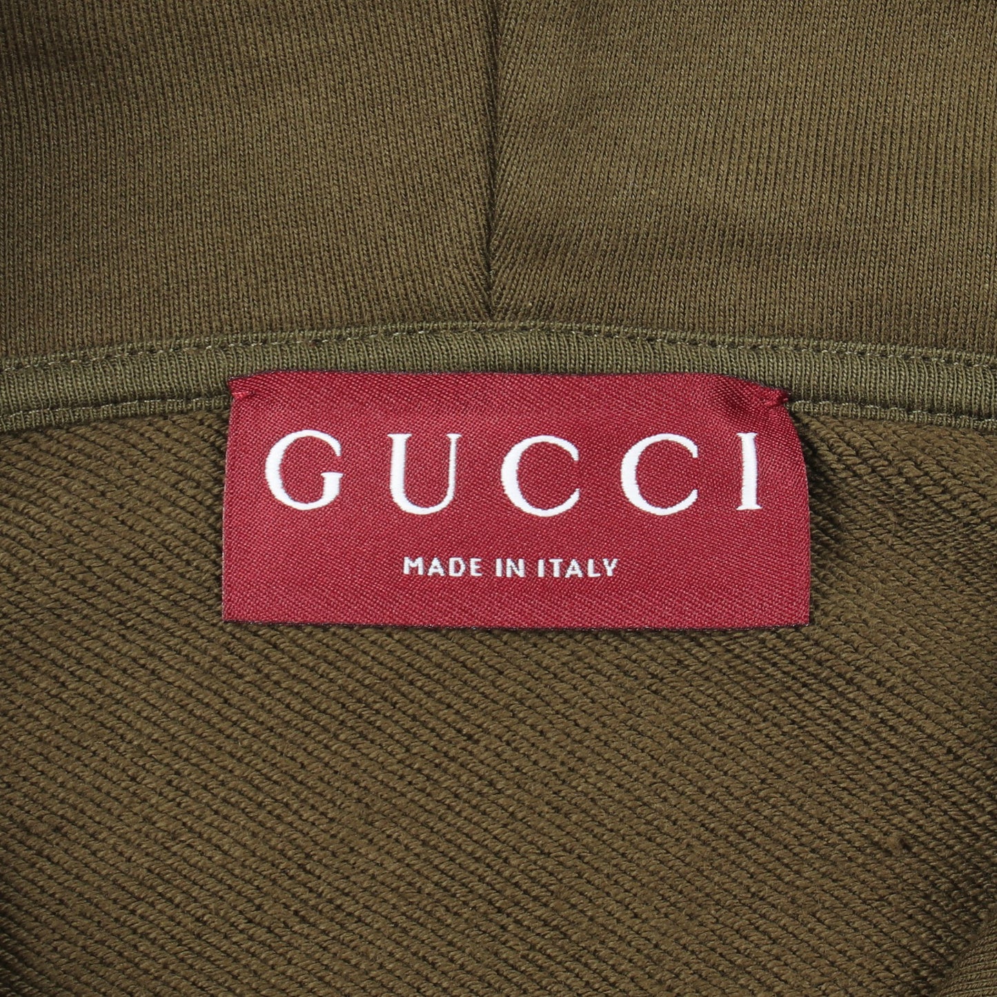スパンコールロゴ フーディ プルオーバーパーカー コットン カーキグリーン グッチ トップス GUCCI
